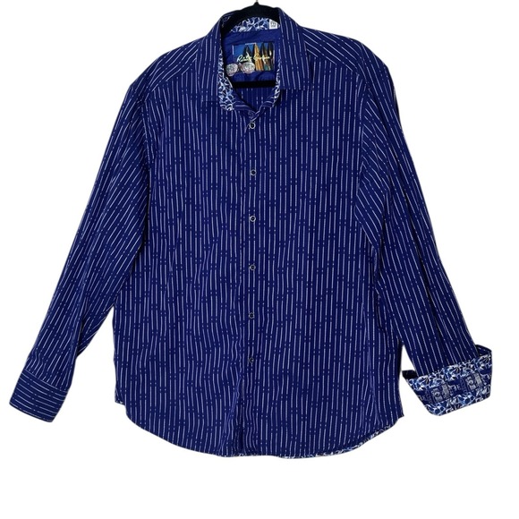 Robert Graham Other - Robert Graham Shirt Men's 2XL Long Sleeve Button Up Striped Designer Luxury